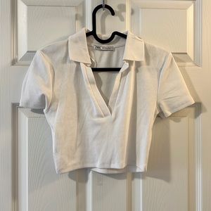 Collared crop top